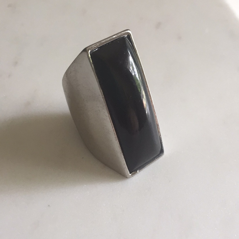 Black statement ring